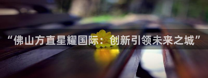 蓝图娱乐网站：“佛山方直星耀国际：创新引领未来之城”