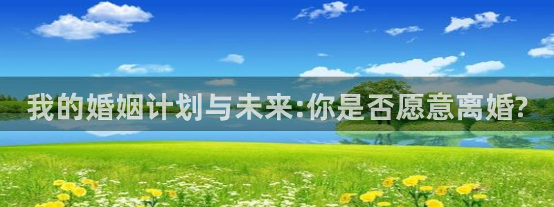 蓝图娱乐kgame：我的婚姻计划与未来:你是否愿意离婚?